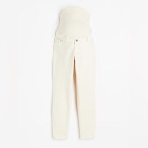 H&M MAMA Maternity Slim Ankle Jeans XS Cream
